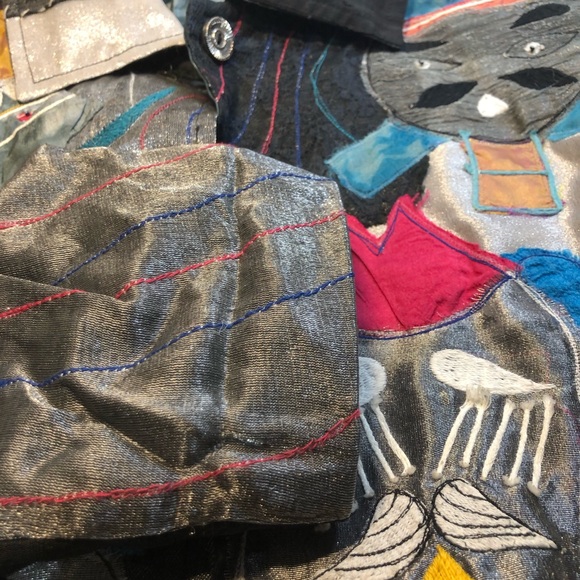 Sandy Starkman Jacket Womens Med Art to Wear Silk Rayon 80's 90's Y2K - Picture 10 of 16